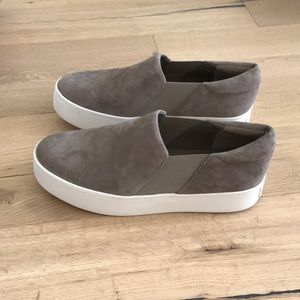Vince Taupe "woodsmoke" suede sneakers